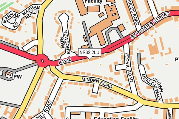 NR32 2LU map - OS OpenMap – Local (Ordnance Survey)