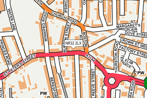 NR32 2LX map - OS OpenMap – Local (Ordnance Survey)