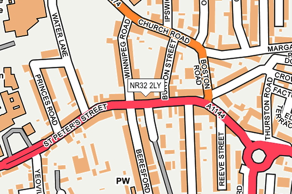 NR32 2LY map - OS OpenMap – Local (Ordnance Survey)