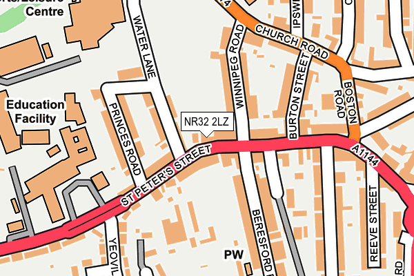 NR32 2LZ map - OS OpenMap – Local (Ordnance Survey)