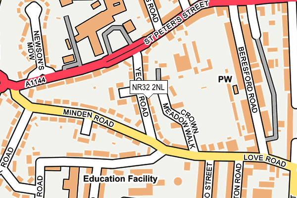 NR32 2NL map - OS OpenMap – Local (Ordnance Survey)