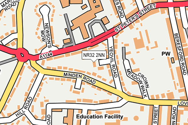 NR32 2NN map - OS OpenMap – Local (Ordnance Survey)