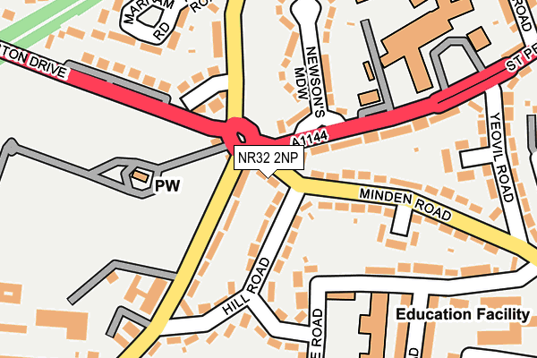 NR32 2NP map - OS OpenMap – Local (Ordnance Survey)