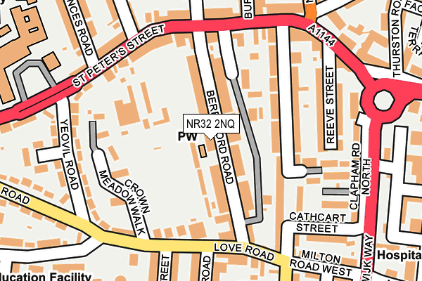 NR32 2NQ map - OS OpenMap – Local (Ordnance Survey)