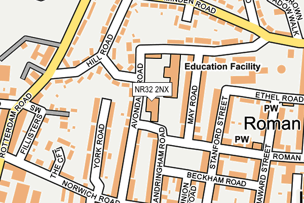 NR32 2NX map - OS OpenMap – Local (Ordnance Survey)