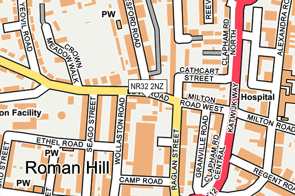 NR32 2NZ map - OS OpenMap – Local (Ordnance Survey)