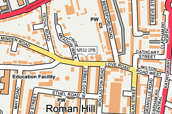 NR32 2PB map - OS OpenMap – Local (Ordnance Survey)
