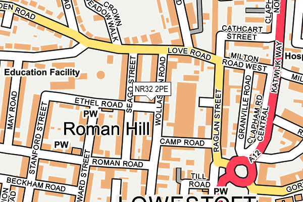 NR32 2PE map - OS OpenMap – Local (Ordnance Survey)
