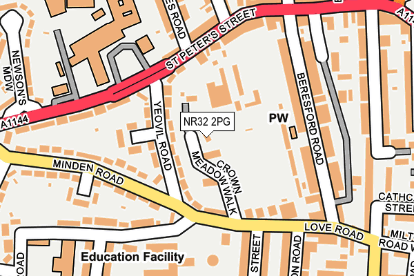 NR32 2PG map - OS OpenMap – Local (Ordnance Survey)