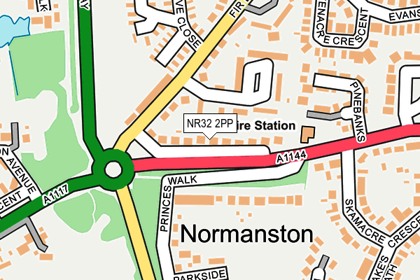 NR32 2PP map - OS OpenMap – Local (Ordnance Survey)