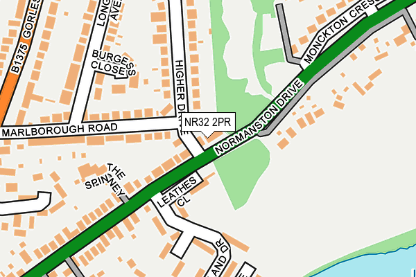 NR32 2PR map - OS OpenMap – Local (Ordnance Survey)