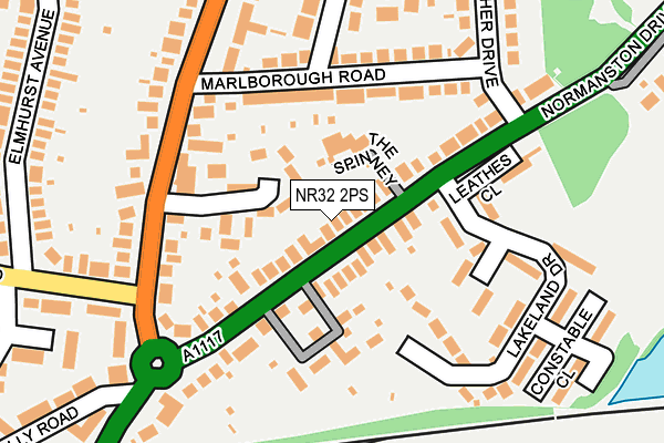 NR32 2PS map - OS OpenMap – Local (Ordnance Survey)