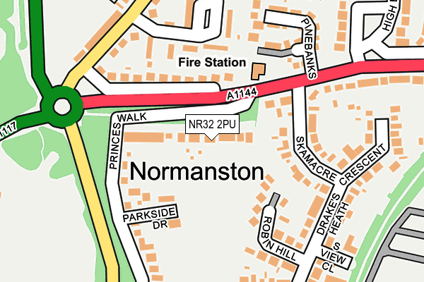 NR32 2PU map - OS OpenMap – Local (Ordnance Survey)