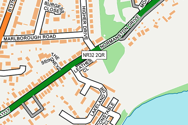 NR32 2QR map - OS OpenMap – Local (Ordnance Survey)