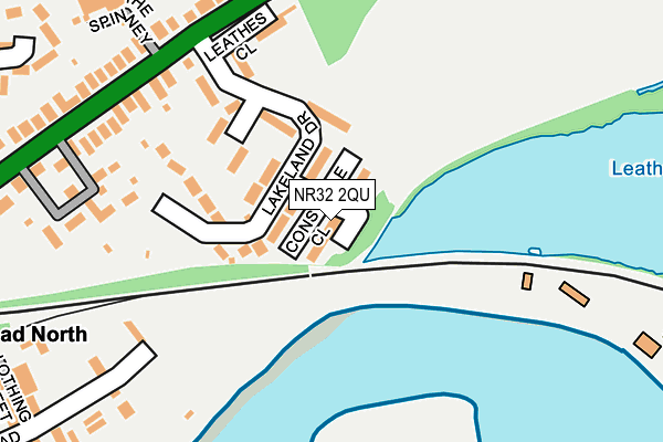 NR32 2QU map - OS OpenMap – Local (Ordnance Survey)