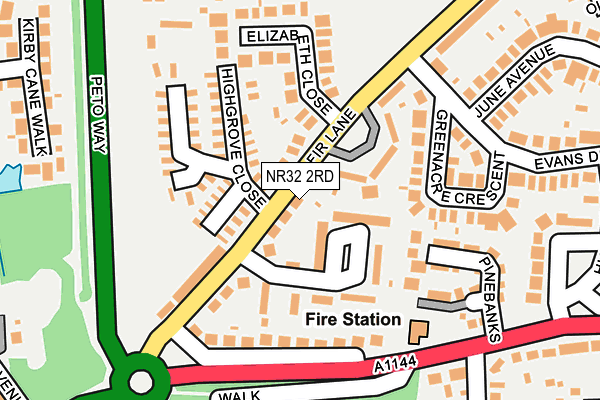 NR32 2RD map - OS OpenMap – Local (Ordnance Survey)