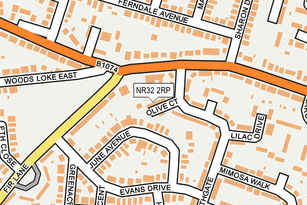 NR32 2RP map - OS OpenMap – Local (Ordnance Survey)