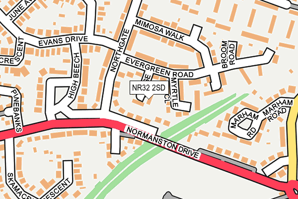 NR32 2SD map - OS OpenMap – Local (Ordnance Survey)
