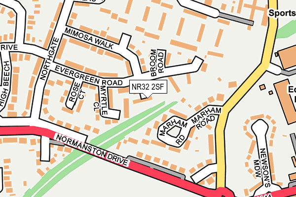 NR32 2SF map - OS OpenMap – Local (Ordnance Survey)