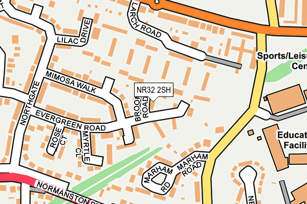 NR32 2SH map - OS OpenMap – Local (Ordnance Survey)