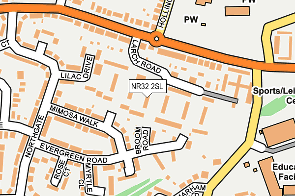 NR32 2SL map - OS OpenMap – Local (Ordnance Survey)