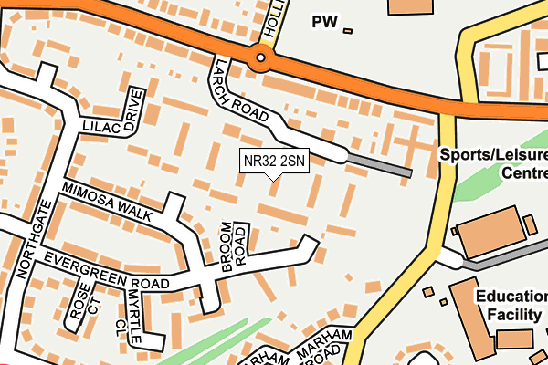 NR32 2SN map - OS OpenMap – Local (Ordnance Survey)