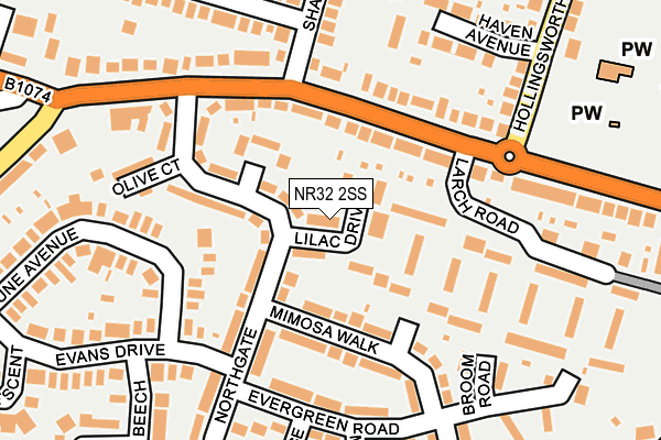 NR32 2SS map - OS OpenMap – Local (Ordnance Survey)