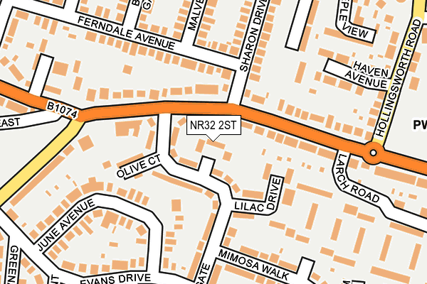 NR32 2ST map - OS OpenMap – Local (Ordnance Survey)
