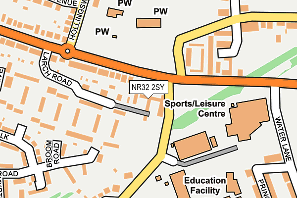 NR32 2SY map - OS OpenMap – Local (Ordnance Survey)