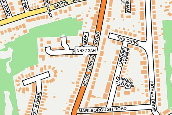 NR32 3AH map - OS OpenMap – Local (Ordnance Survey)