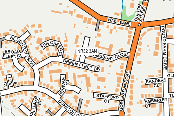 NR32 3AN map - OS OpenMap – Local (Ordnance Survey)