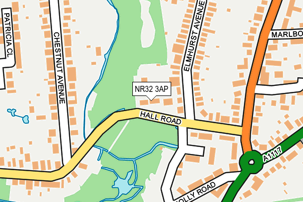 NR32 3AP map - OS OpenMap – Local (Ordnance Survey)