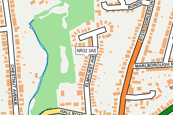 NR32 3AS map - OS OpenMap – Local (Ordnance Survey)