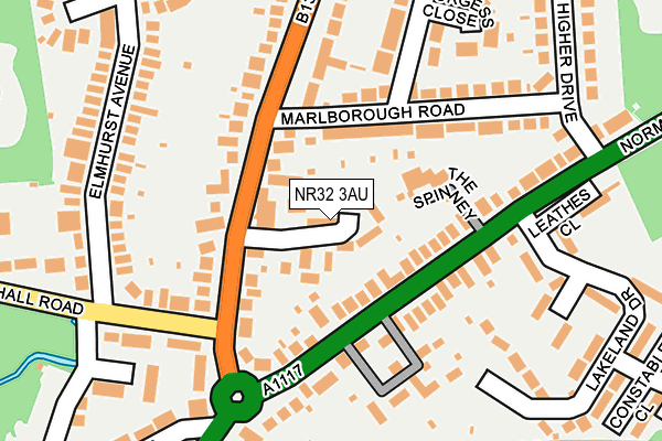 NR32 3AU map - OS OpenMap – Local (Ordnance Survey)