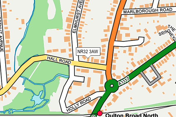 NR32 3AW map - OS OpenMap – Local (Ordnance Survey)