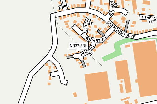 NR32 3BH map - OS OpenMap – Local (Ordnance Survey)