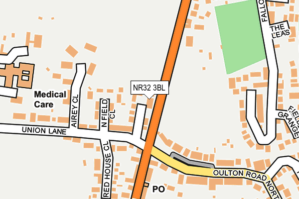 NR32 3BL map - OS OpenMap – Local (Ordnance Survey)