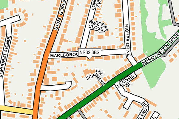 NR32 3BS map - OS OpenMap – Local (Ordnance Survey)