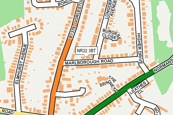 NR32 3BT map - OS OpenMap – Local (Ordnance Survey)