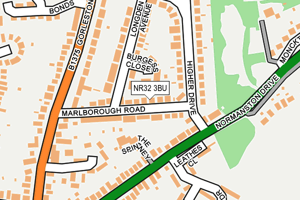 NR32 3BU map - OS OpenMap – Local (Ordnance Survey)