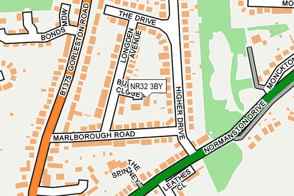 NR32 3BY map - OS OpenMap – Local (Ordnance Survey)