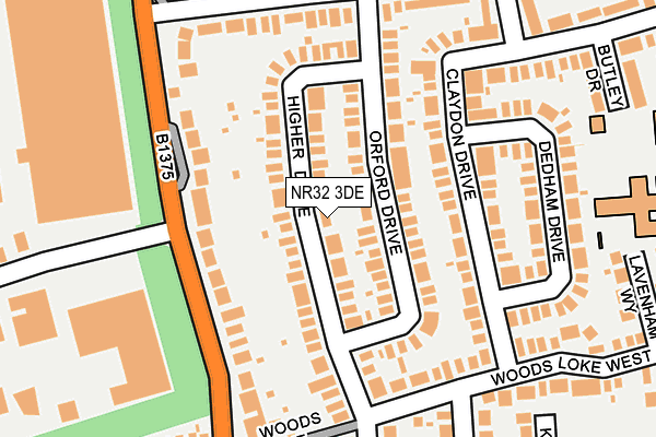 NR32 3DE map - OS OpenMap – Local (Ordnance Survey)