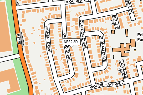 NR32 3DJ map - OS OpenMap – Local (Ordnance Survey)