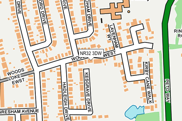 NR32 3DW map - OS OpenMap – Local (Ordnance Survey)
