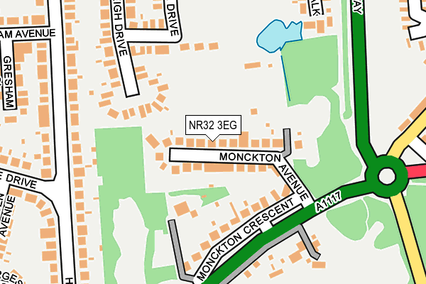 NR32 3EG map - OS OpenMap – Local (Ordnance Survey)