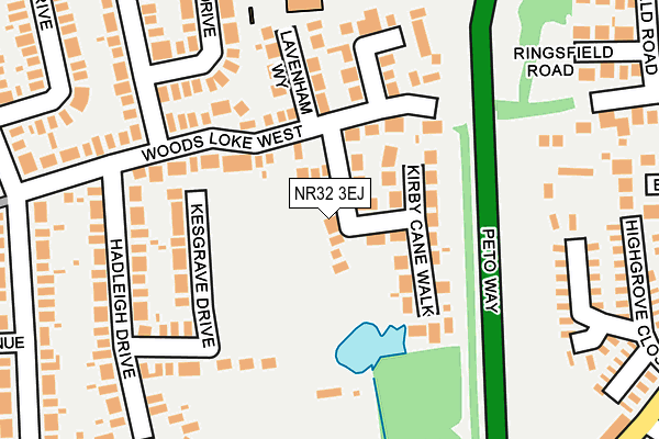 NR32 3EJ map - OS OpenMap – Local (Ordnance Survey)