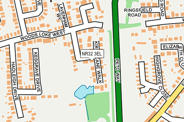 NR32 3EL map - OS OpenMap – Local (Ordnance Survey)