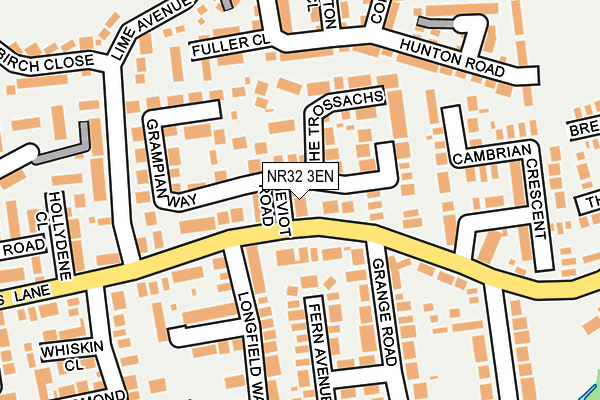 NR32 3EN map - OS OpenMap – Local (Ordnance Survey)