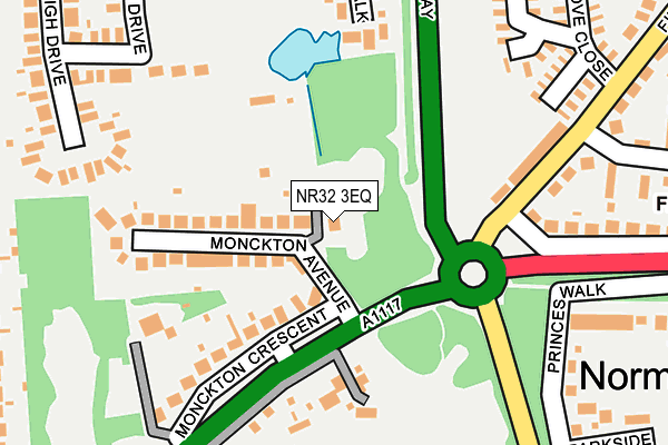 NR32 3EQ map - OS OpenMap – Local (Ordnance Survey)