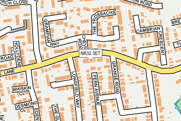 NR32 3ET map - OS OpenMap – Local (Ordnance Survey)